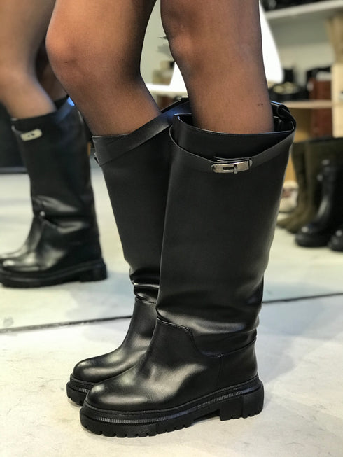 STORMI SİYAH KEMER ÇİZME